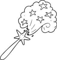 cartoon magic wand vector