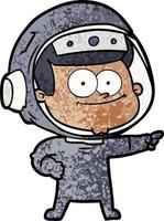 Vector astronaut character in cartoon style