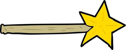 cartoon magic wand vector