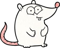 rata blanca de dibujos animados vector
