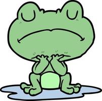 Vector frog character in cartoon style