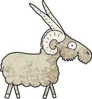 cartoon isolated goat vector