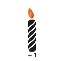 birthday greeting card with candle vector