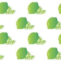 ripe fresh lime with mint leaves vector