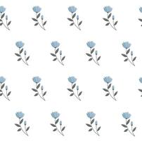 floral pattern blue delicate flowers on a light background vector