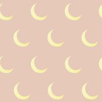 Moon pattern on a light pink background vector