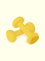 sports set. active lifestyle and health. dumbbells and bottle of water vector