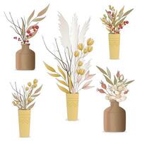 delicate and elegant composition of vase flowers vector