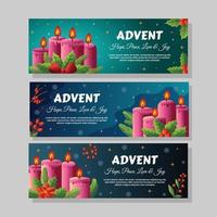 Advent Banner Template vector