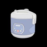 Rice cooker, magic jar, illustration vector, hand drawn art vector, outline art. vector