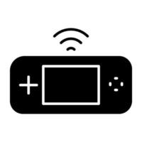 un ícono de diseño único de gamepad inteligente vector