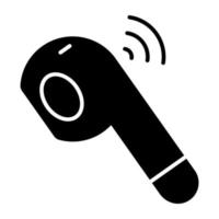 Creative design icon of wireless handsfree vector
