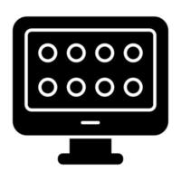 Creative design icon of led menu vector