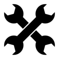 Editable design icon of wrench vector