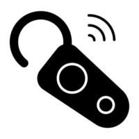 Solid design icon of smart bluetooth earphone vector