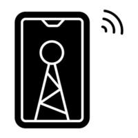 icono de diseño moderno de antena móvil vector