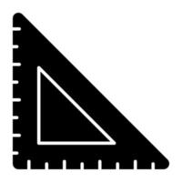 Solid design icon of triangle scale vector