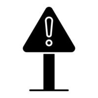 Trendy design icon of caution board vector