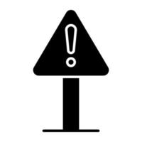 Trendy design icon of caution board vector