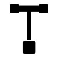 An icon design of t socket wrench vector