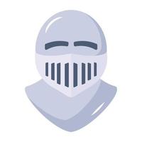 A face shield flat vector design