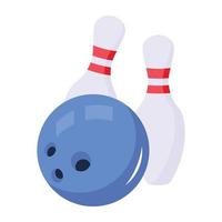 Check out bowling flat icon vector