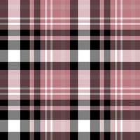 Seamless pattern in black, white, discreet pink colors for plaid, fabric, textile, clothes, tablecloth and other things. Vector image.
