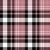 Seamless pattern in black, white, discreet pink colors for plaid, fabric, textile, clothes, tablecloth and other things. Vector image.