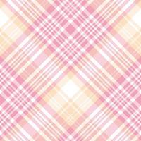 Seamless pattern in pink, light beige and white colors for plaid, fabric, textile, clothes, tablecloth and other things. Vector image. 2