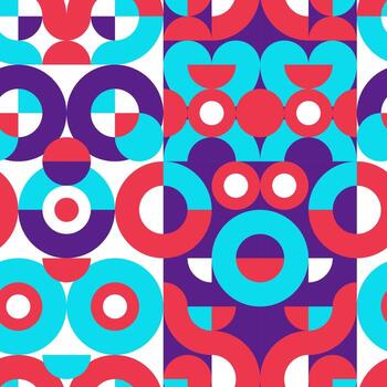 Geometric abstract retro pattern in Bauhaus style. Geometric shapes. Geometric Bauhaus pattern for print design. vector