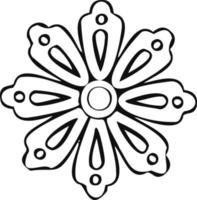 Icon blue winter flower snowflake symbol. Vector, vector