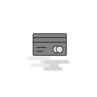 Credit card Web Icon Flat Line Filled Gray Icon Vector