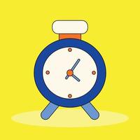 a clock isolated yellow background vector