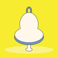 a school bell isolated yellow background vector