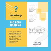 Question mark Company Brochure Title Page Design Company profile annual report presentations leaflet Vector Background