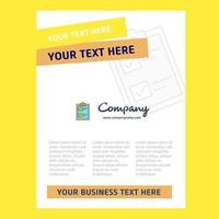 Check list Title Page Design for Company profile annual report presentations leaflet Brochure Vector Background