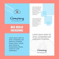 Bug on cloud Company Brochure Title Page Design Company profile annual report presentations leaflet Vector Background