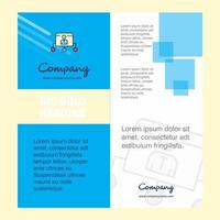 Network Company Brochure Title Page Design Company profile annual report presentations leaflet Vector Background