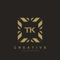 TK initial letter luxury ornament monogram logo template vector