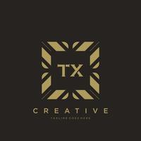 TX initial letter luxury ornament monogram logo template vector