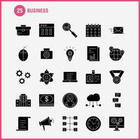 Business Solid Glyph Icon for Web Print and Mobile UXUI Kit Such as Business Time Clock Timer File Work Business Document Pictogram Pack Vector