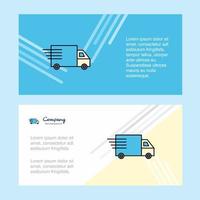 Truck abstract corporate business banner template horizontal advertising business banner vector