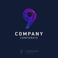 9 company logo design vector