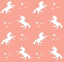 Vector seamless pattern of unicorn silhouette