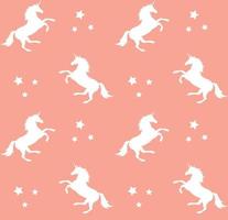 Vector seamless pattern of unicorn silhouette