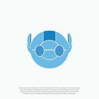 simple robot head color icon. Circle head smiling chat bot. Modern robot. Virtual assistant. Conversational agent. Isolated vector illustration