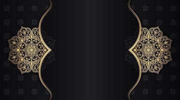 simple background with gold ornament border vector