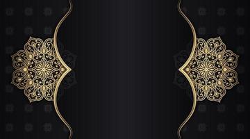 simple background with gold ornament border vector