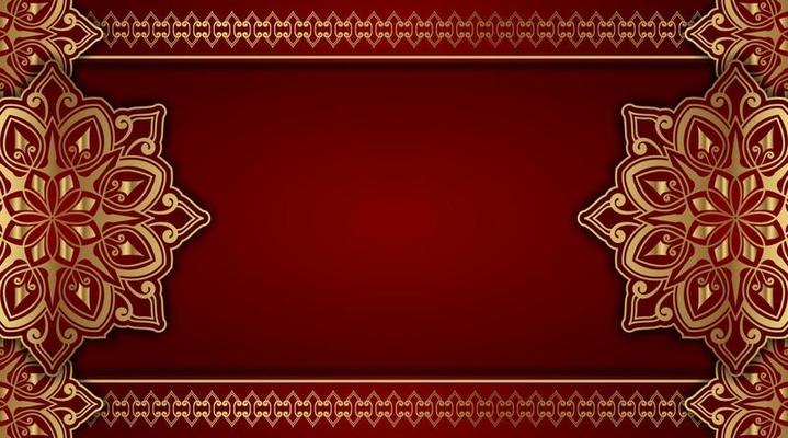 simple background with gold ornament border