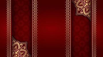 simple background with gold ornament border vector